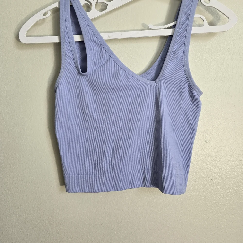 Colsie Light Purple Ribbed Top - Picture 2 of 3